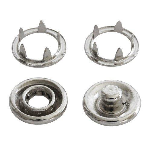 Size 14 Open-Ring Metal Snaps