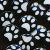 Two-Toned Engraved Paw Print (Black)