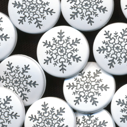 Plastic KAM Snap Fastener Buttons Engraved Snowflake Christmas Holiday ...